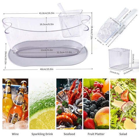 SRRUI ice bucket shows high capacity for efficient chilling.