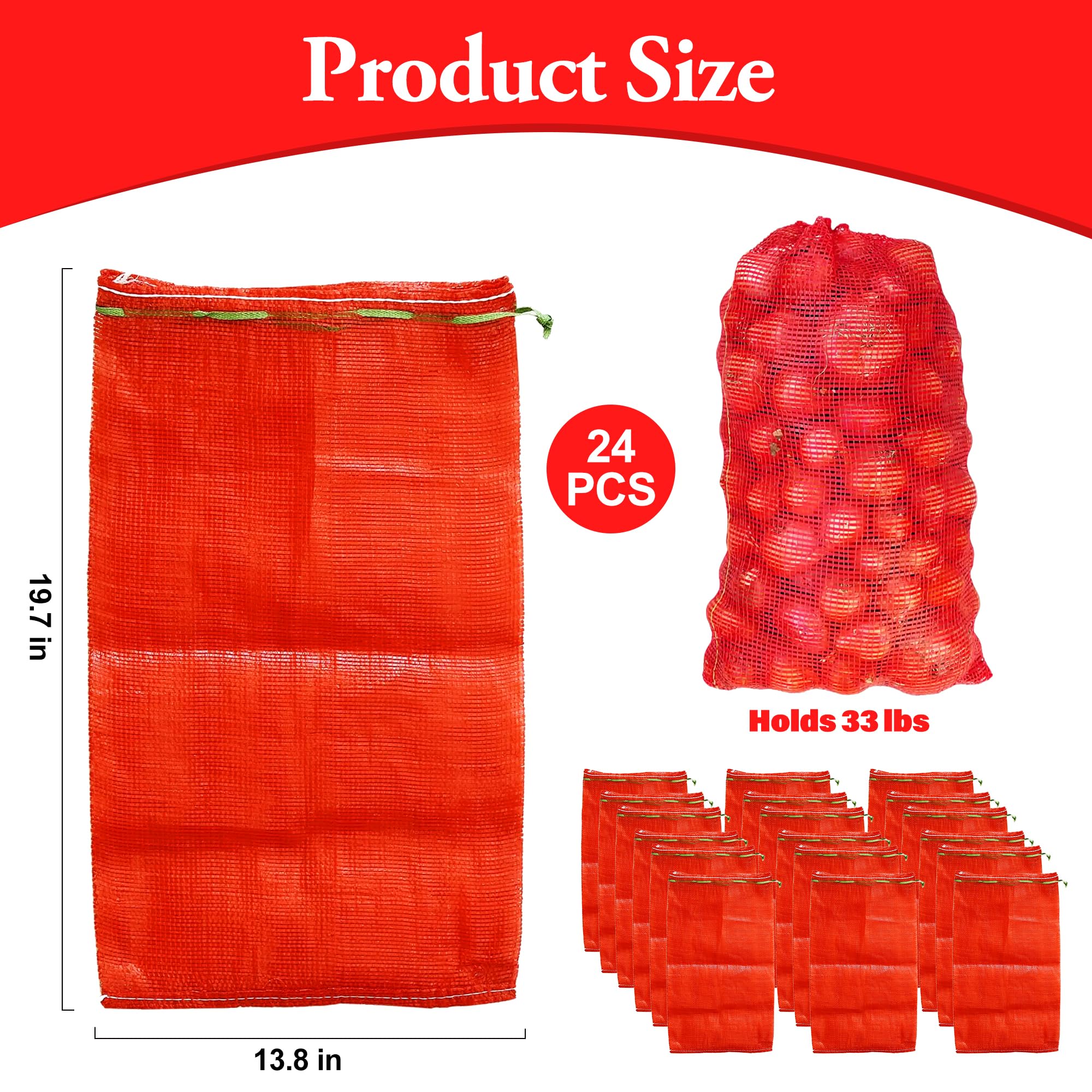 SRXES mesh bag with vegetables showing airflow for freshness.