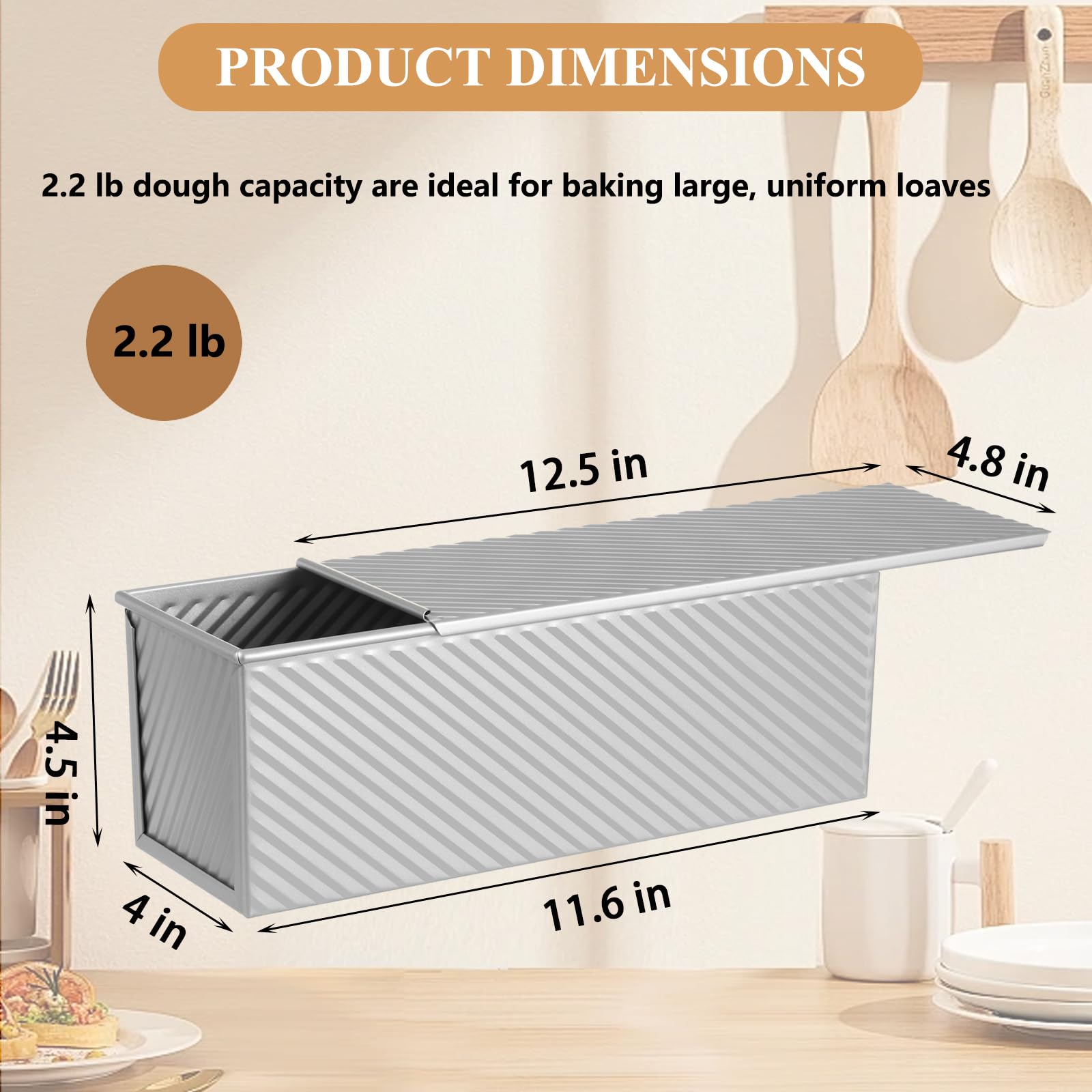 SS&CC Pan with lid on highlights snug fit for precise slicing.