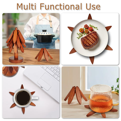 SSFUN Christmas-tree design trivet elevates table decor while guarding surfaces