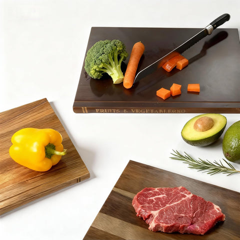 SSHIYEEY acacia wood cutting boards set shows natural grain and durability.