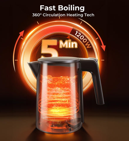 SSYFEI kettle with cool touch exterior for safe handling.