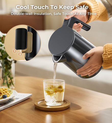 SSYFEI dual-stage lid opening reduces splashing for easy refilling.