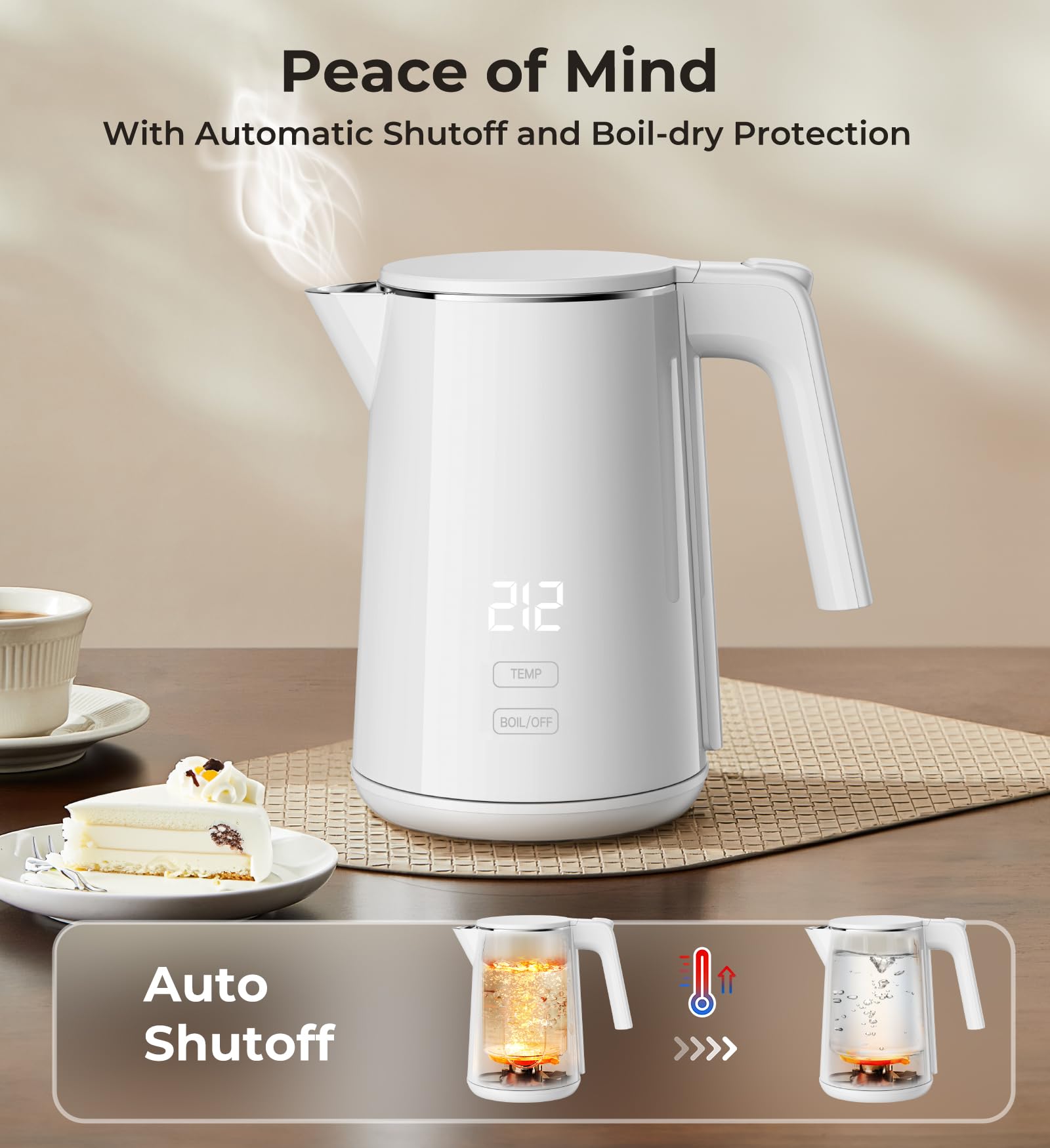 SSYFEI kettle spout pour angle minimizes splashes during pouring.