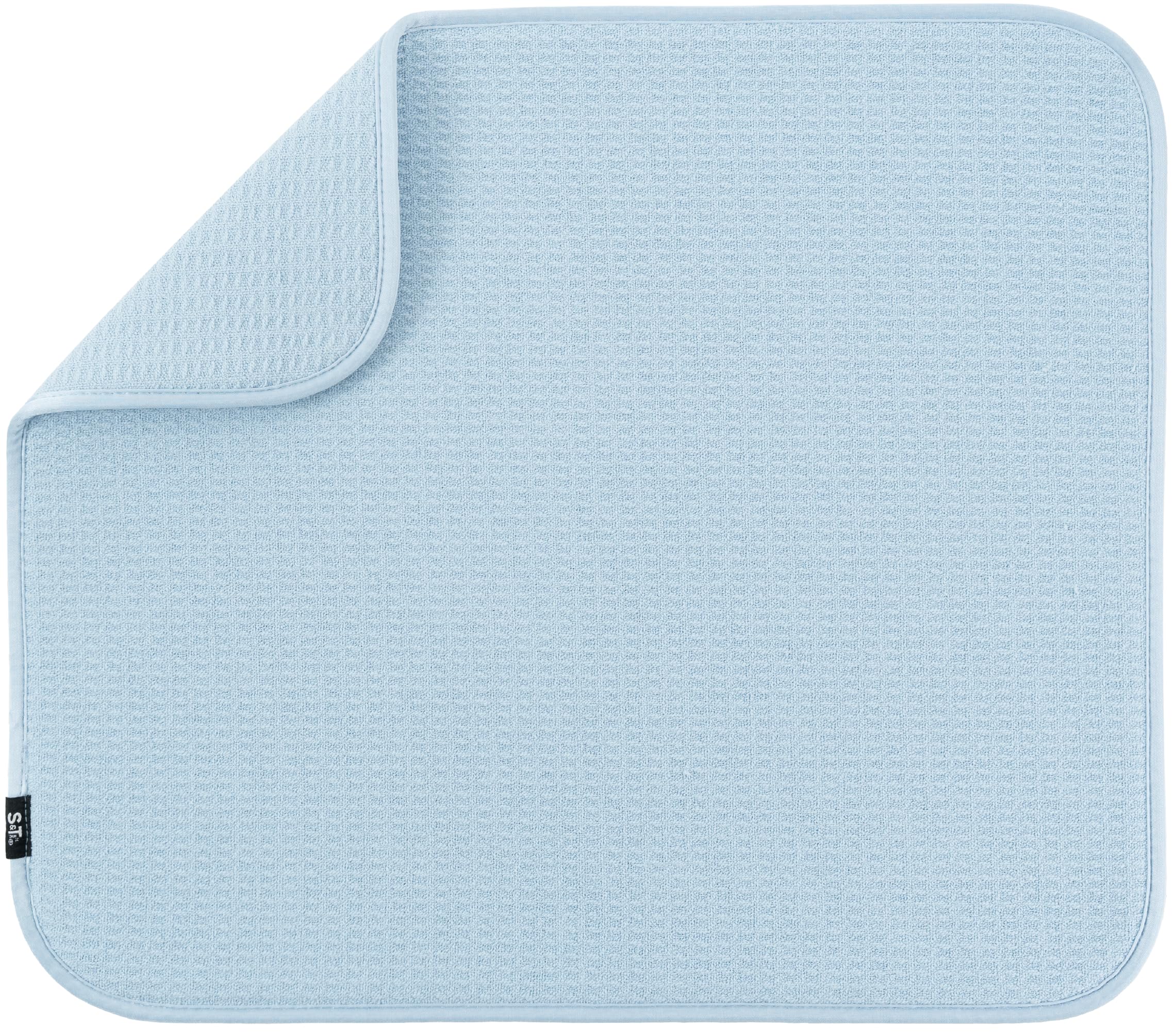S&amp;T INC. dish drying mat front view with absorbent microfiber for quick drying