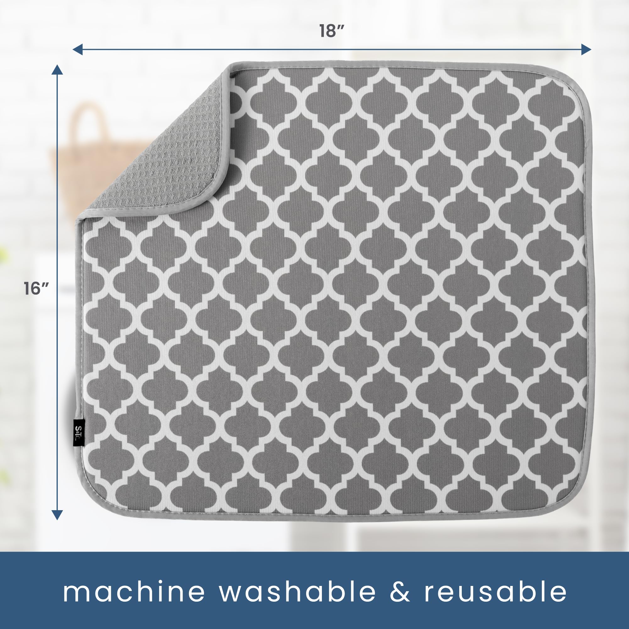 S&T INC dish drying mat doubles as appliance slider for mixers.