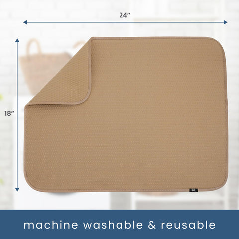 S&T. INC. XL mat is reusable and machine washable for easy care.