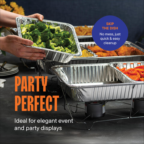 Stack Man 9x13 pans used for baking desserts and entrees.