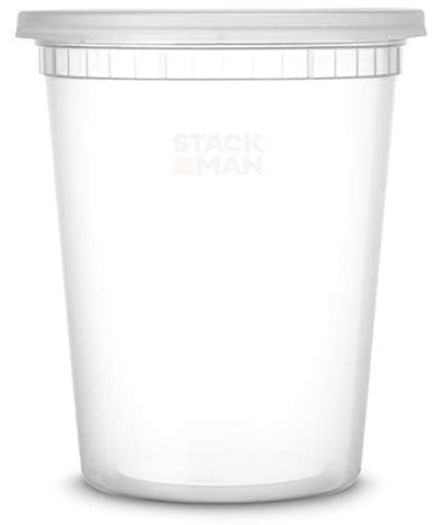 Stack Man reusable and dishwasher-safe for easy cleanup after meals.