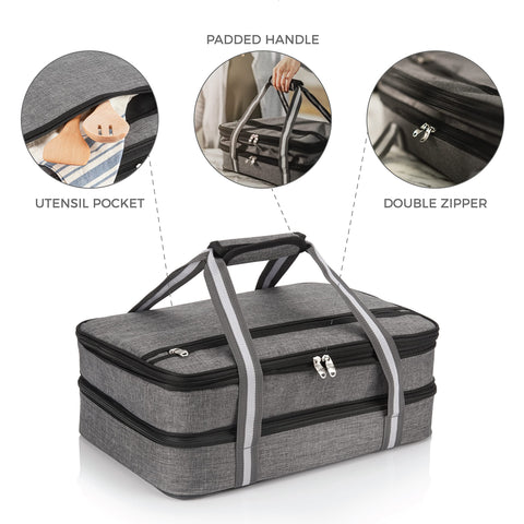 Stack Store Plus More fits 9x13 and 11x15 pans for versatility