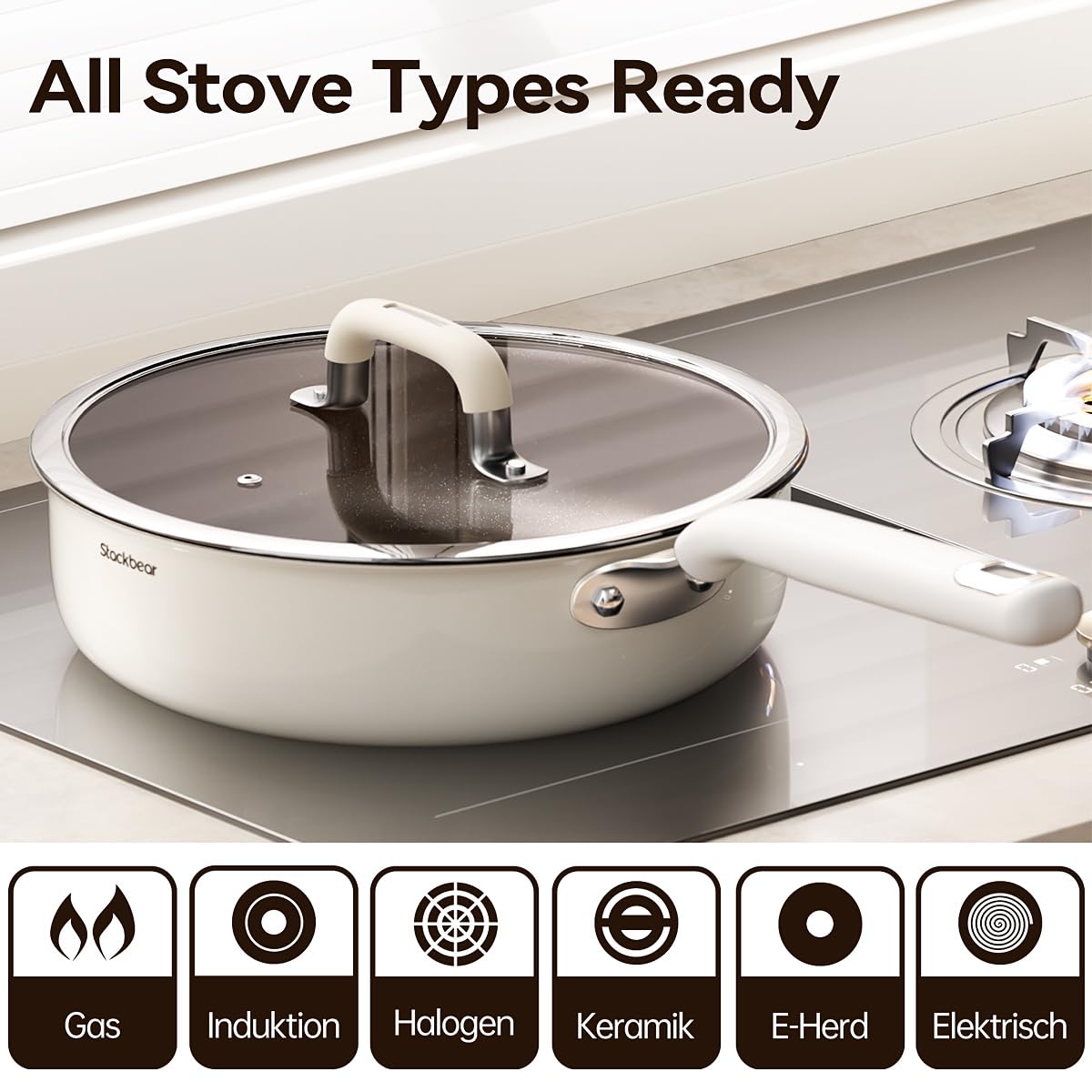 Stackbear 11-inch pan suits family meals like chicken thighs.