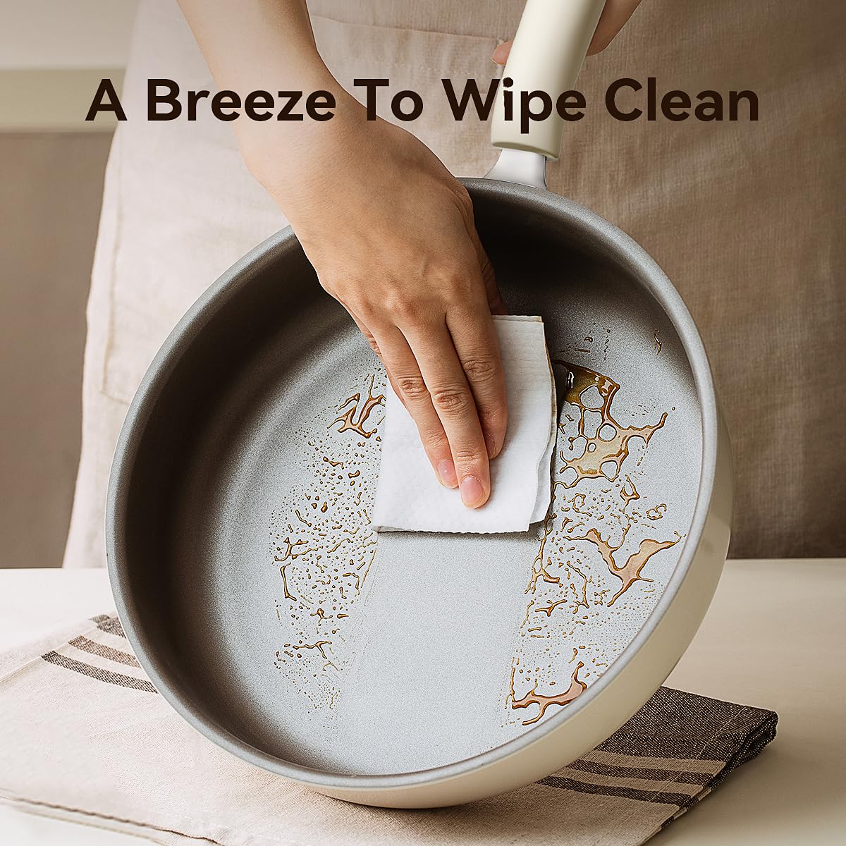 Stackbear steam-resistant lid offers a clear view while cooking with reduced steam exposure.
