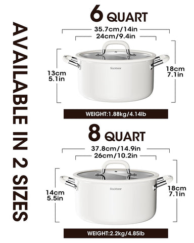 Stackbear stockpot highlighting tri-ply construction for even heating