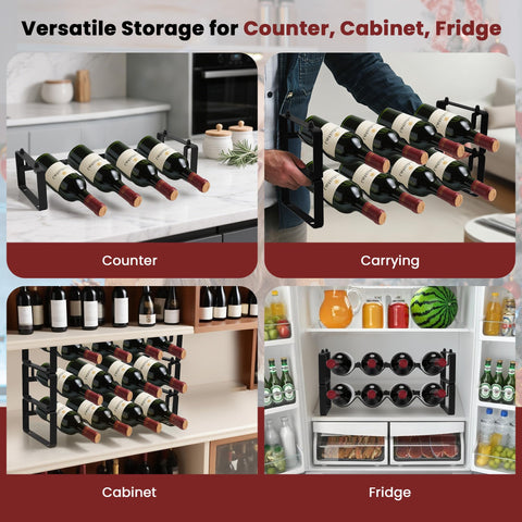 STAEVER durable-metal-wine-rack with rust-resistant coating for long-lasting use.