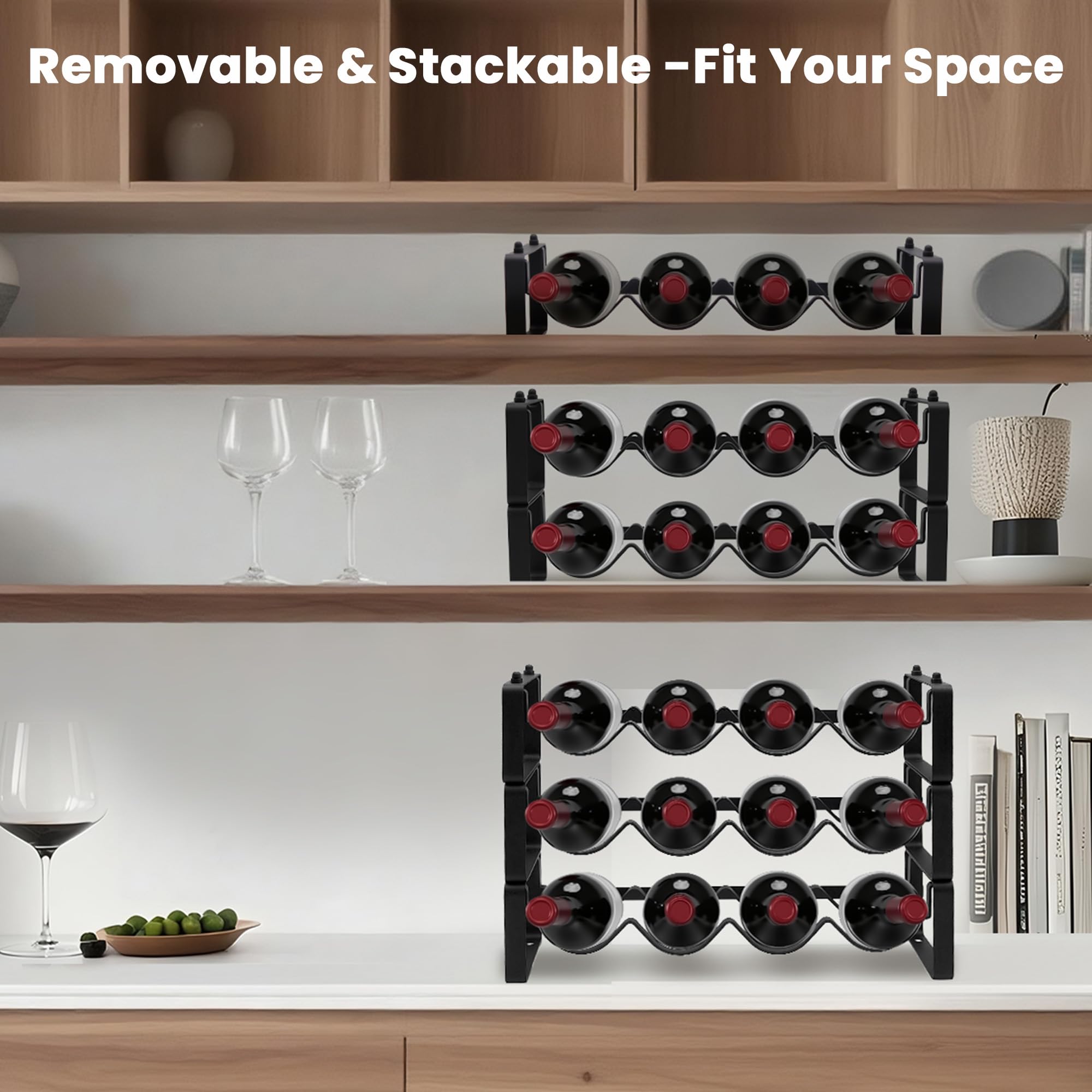 STAEVER fridge-storage-wine-rack keeps bottles organized and within reach.