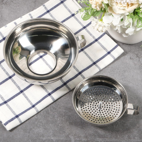 Stainless steel canning funnel small wide-mouth for spices