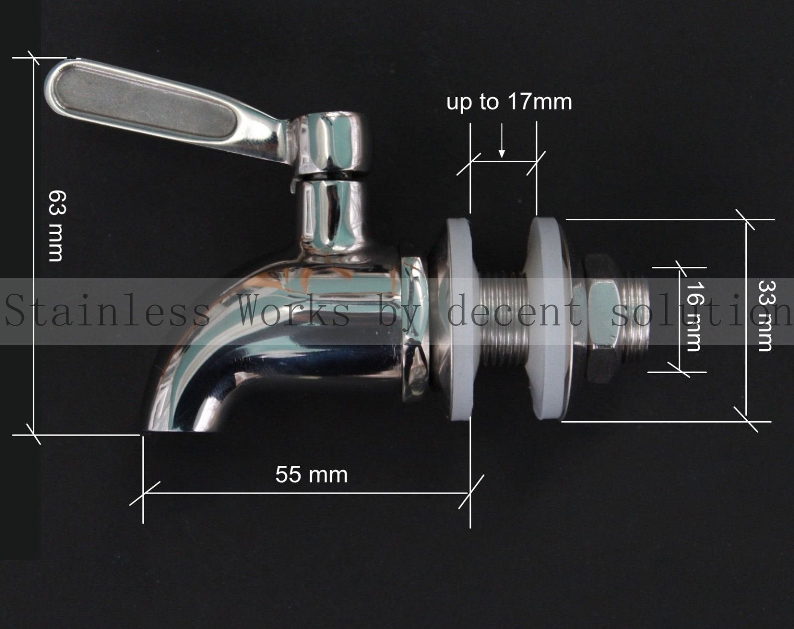 Stainless Works SSS010 spigot flow demonstrates smooth pour rate.