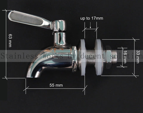 Stainless Works SSS010 spigot flow demonstrates smooth pour rate.