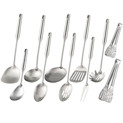 Standcn 18/10 stainless steel tongs for sturdy grip and reliable heat resistance in cooking