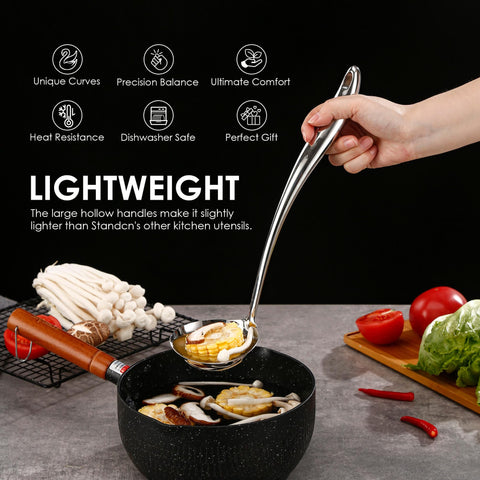 Standcn skimmer spoon lifts without splatter