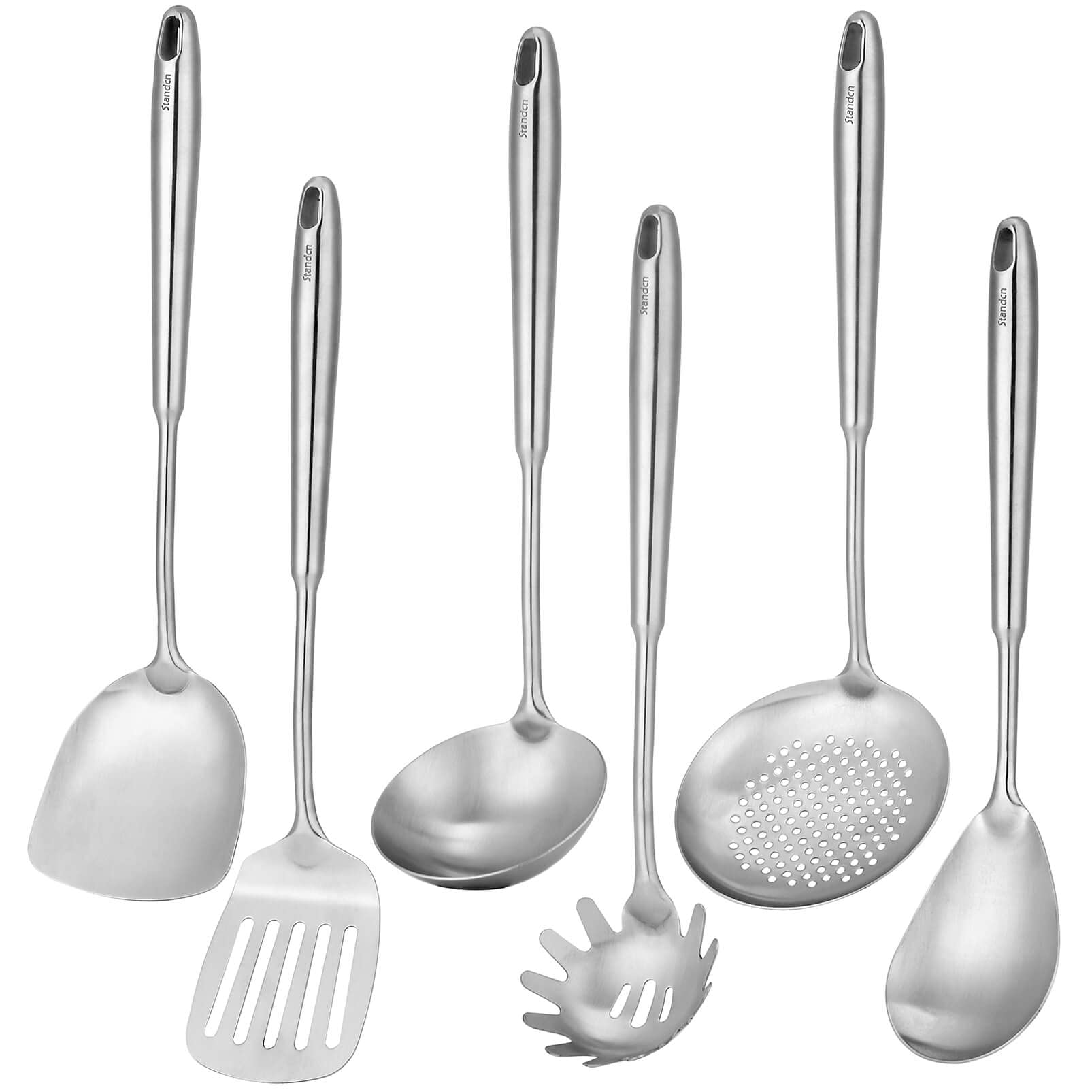 Standcn 6pc utensils spatula: durable flipping and precise control in a professional kitchen.