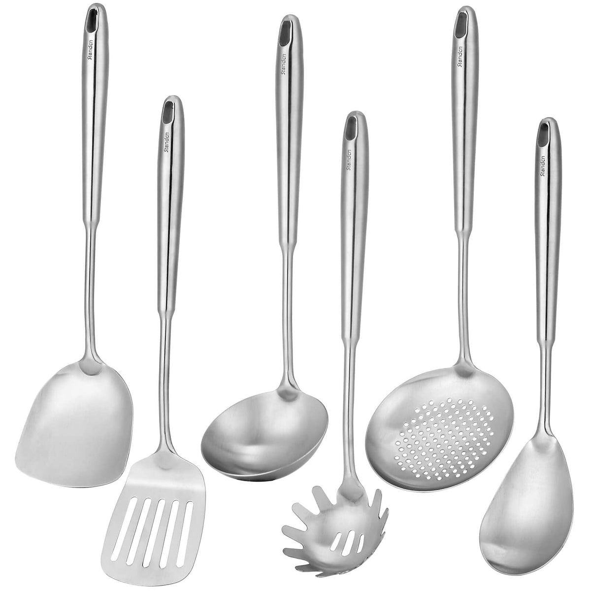 Standcn 6pc utensils spatula: durable flipping and precise control in a professional kitchen.