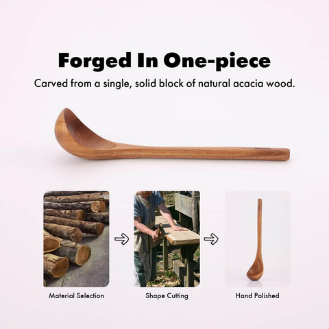 Standcn Acacia Wood Pasta Spoon stirs and serves perfectly.