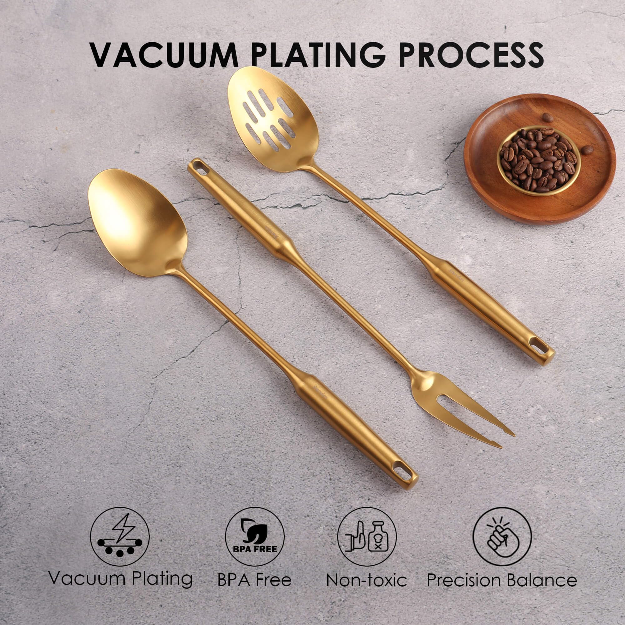 Standcn Gold Utensils Spatula for flipping and sautéing with style