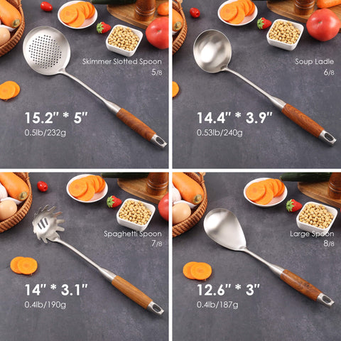 Standcn rosewood solid-serving-spoon: sturdy spoon for sauces and salads