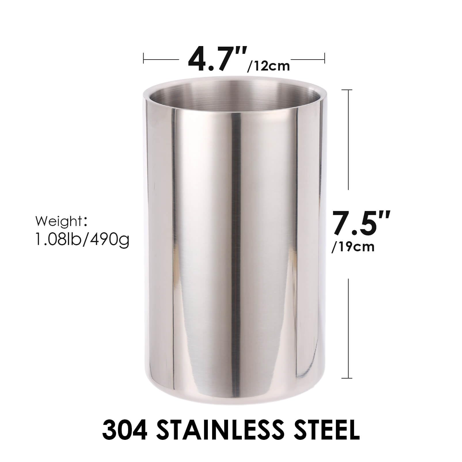 Standcn utensil caddy with tall body keeps spatulas and ladles within reach.