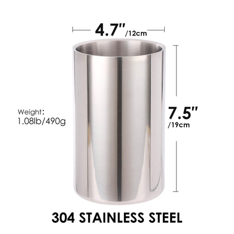 Standcn utensil caddy with tall body keeps spatulas and ladles within reach.