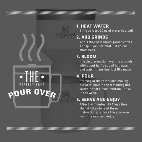 STANLEY quick 2-3 minute brew fits busy mornings.