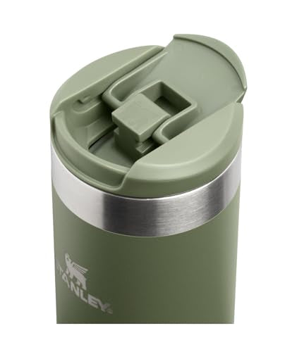 Stanley AeroLight Transit lid locks securely, preventing leaks in bags.