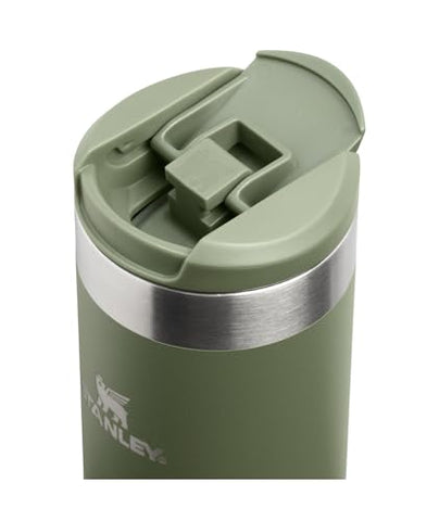 Stanley AeroLight Transit lid locks securely, preventing leaks in bags.