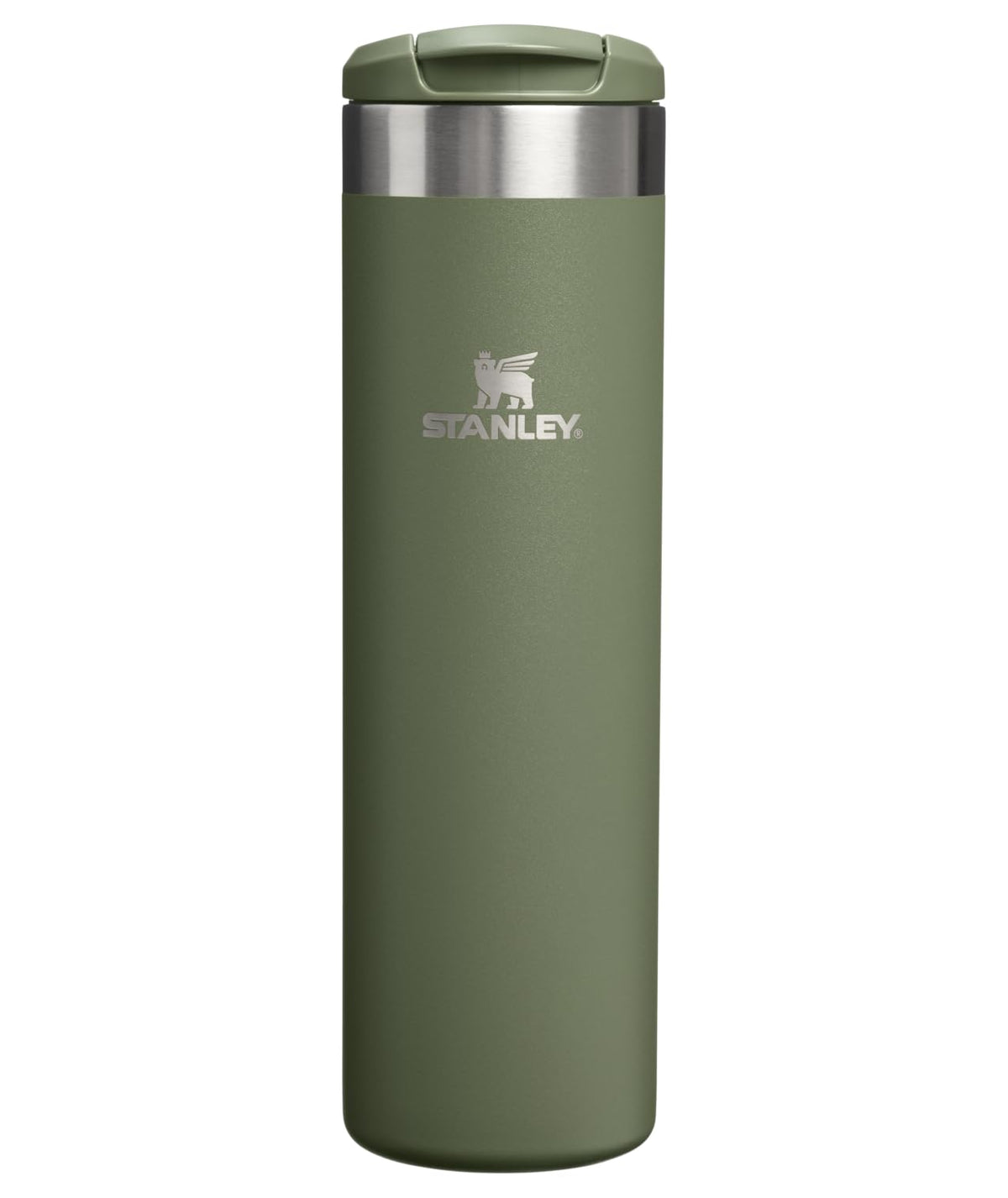 Stanley AeroLight Transit Bottle 20 oz front view, slim profile fits most car cup holders.