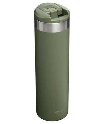 Stanley AeroLight Transit Bottle 20 oz in hand, featherweight steel eases daily carry.