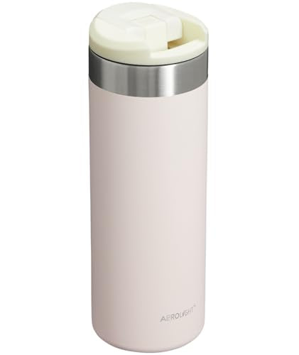 Stanley AeroLight Transit Bottle with leakproof drink-through lid fits car cup holders.