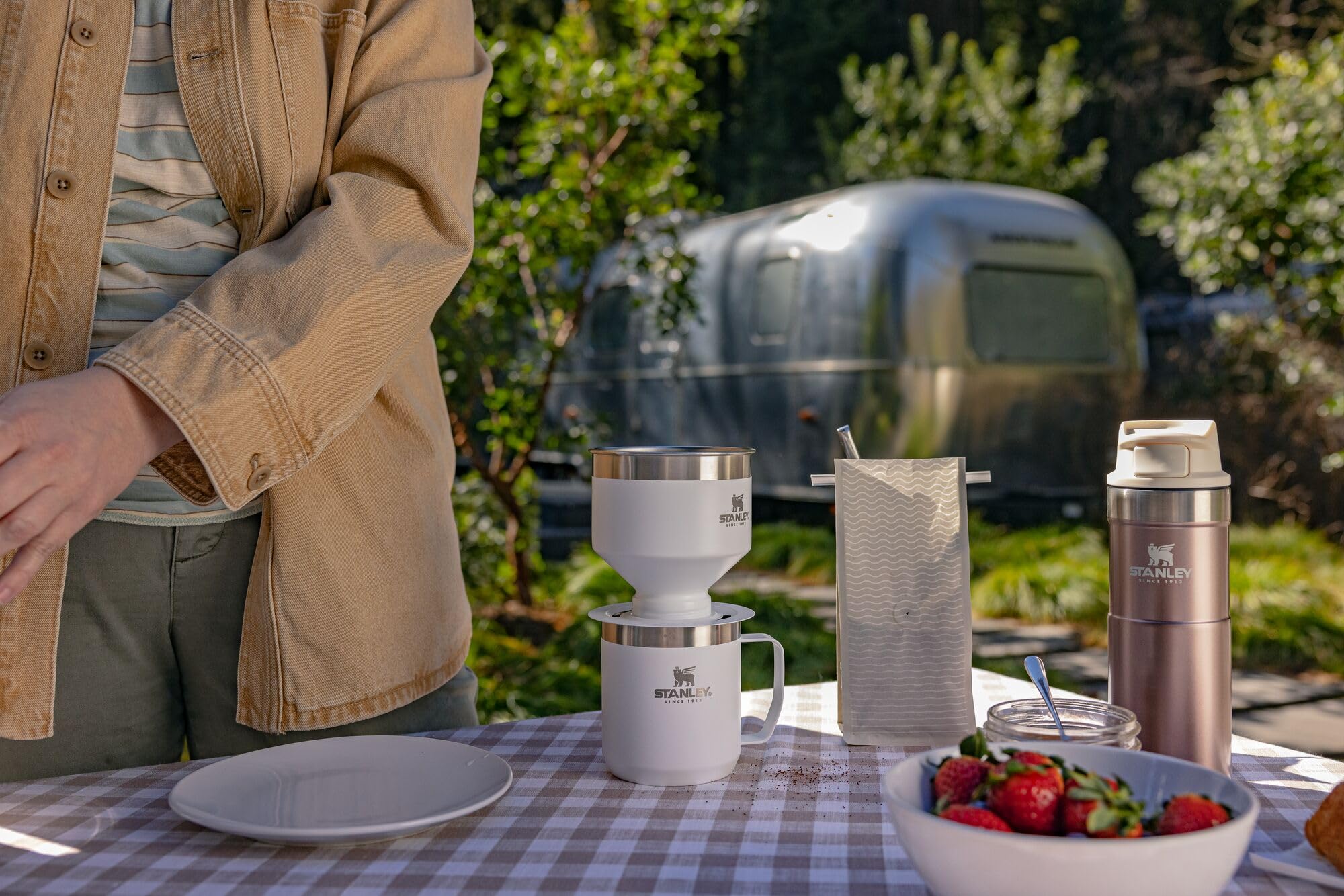 STANLEY backcountry coffee setup for outdoors and travel.