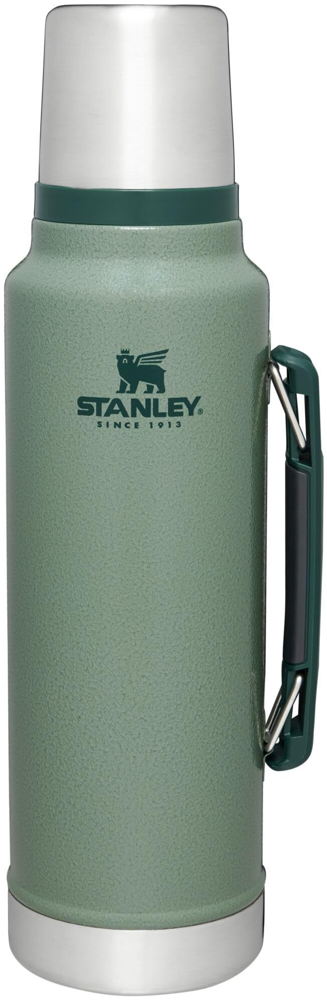 Stanley Classic 1.5 qt vacuum bottle with wide mouth for easy filling and pouring.