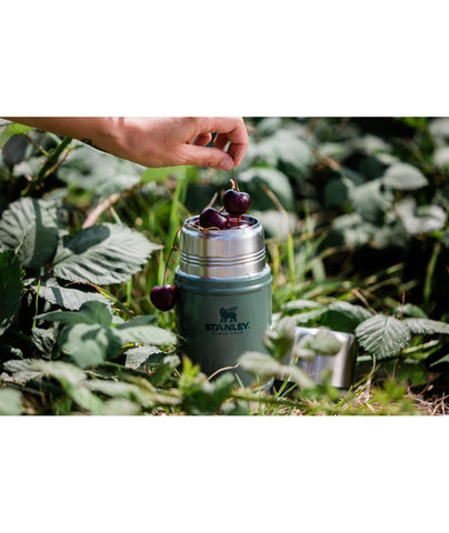 Stanley Classic Food Jar 24oz Hammertone Green perfect for rugged outdoor use