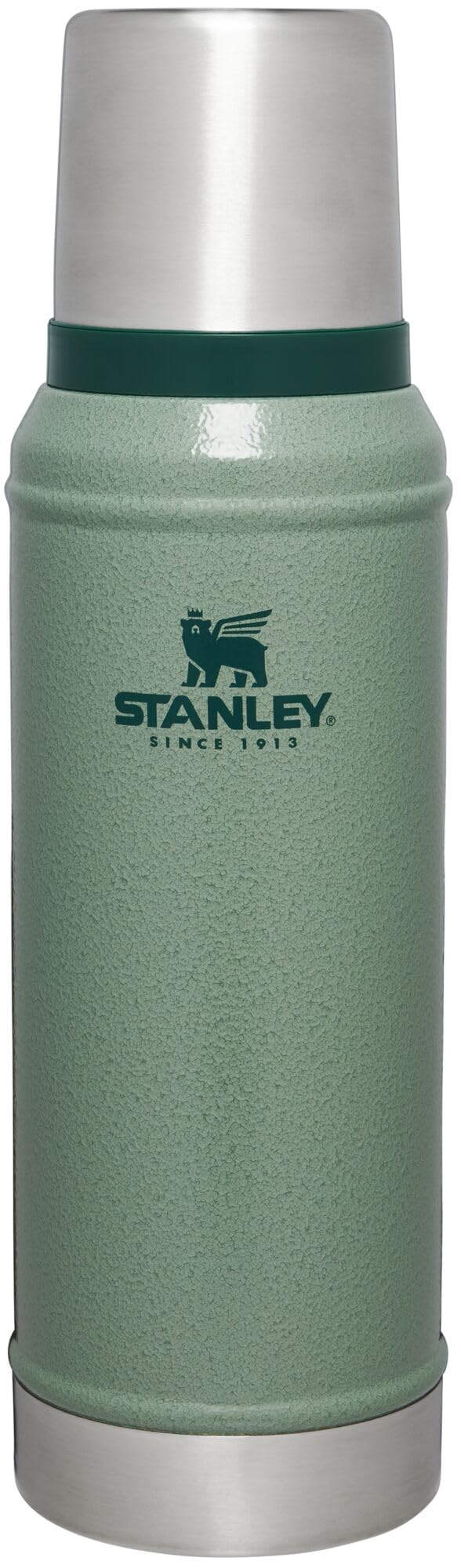 STANLEY Classic 1 qt vacuum bottle with wide mouth for easy pouring on the go.