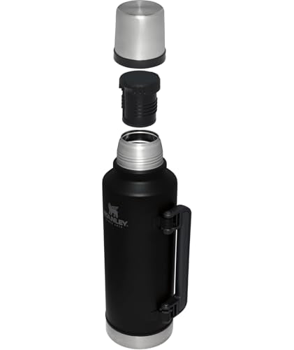Stanley vacuum bottle leakproof cap keeps beverages secure in a backpack during travel.
