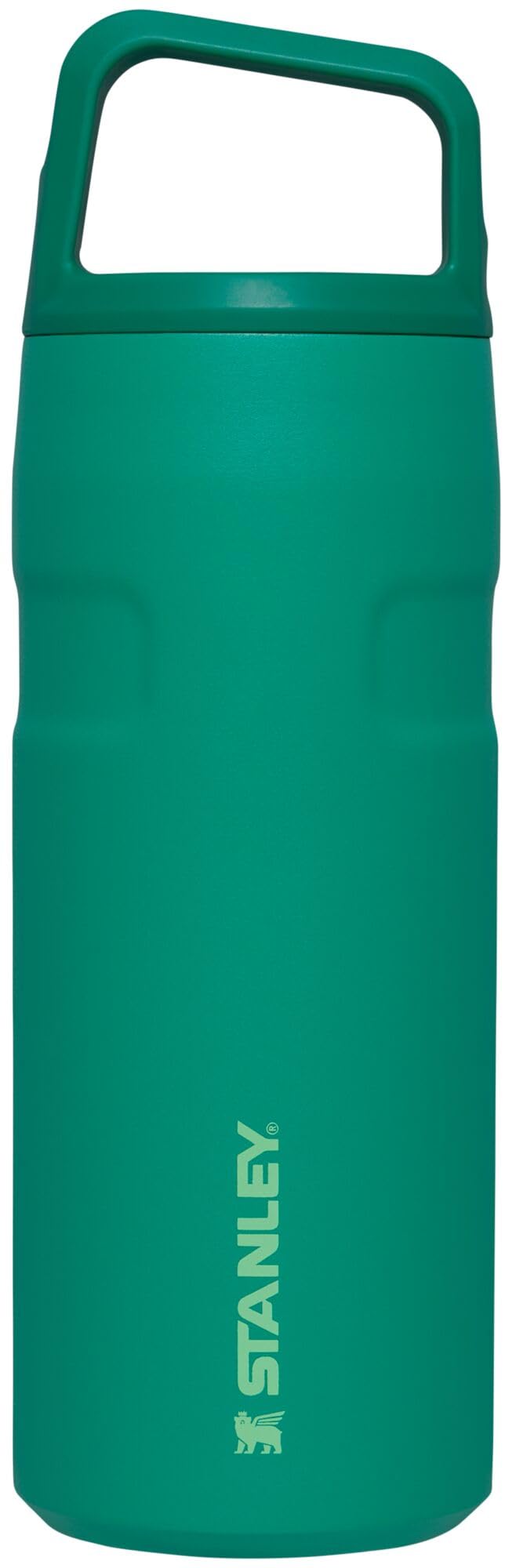 Stanley IceFlow 16oz bottle with cap-carry design for easy hydration on the go.