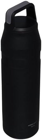 Stanley IceFlow rotation lid in action enables easy sipping during workouts.