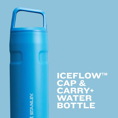 Stanley IceFlow double-wall insulation keeps drinks cold for hours outdoors.