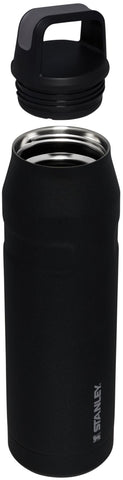 Stanley insulated stainless steel keeps drinks cold for hours on hot days.