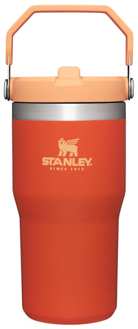 Stanley IceFlow flip straw tumbler 20oz showing flip mechanism for easy, spill-free sipping.