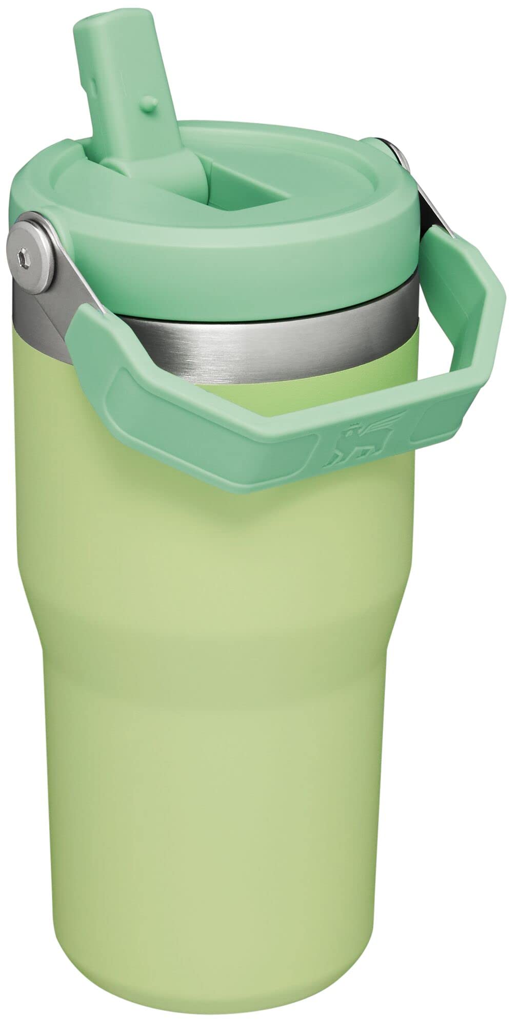 Handle-rotated Stanley IceFlow supports easy one-handed carry.