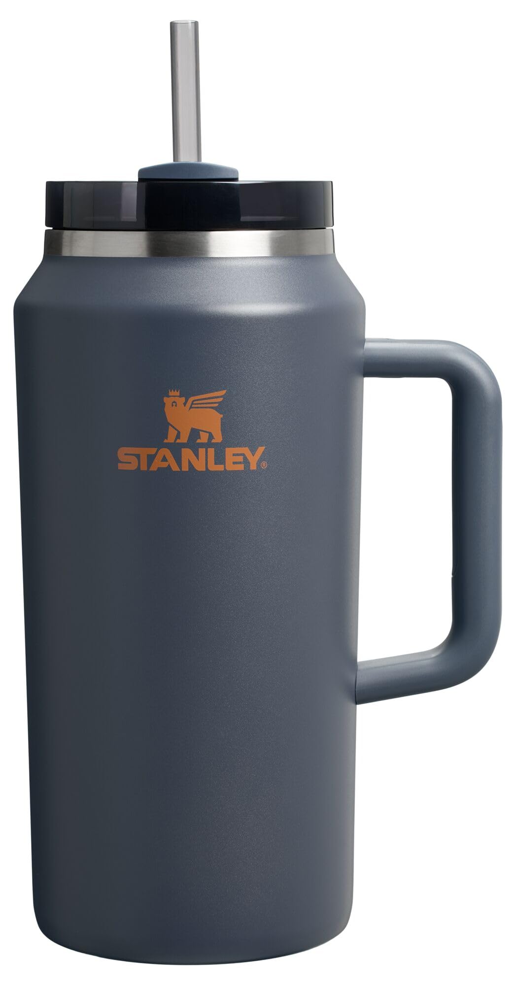 STANLEY Quencher H2.0 64 oz Twilight with handle; ideal for travel and workouts.
