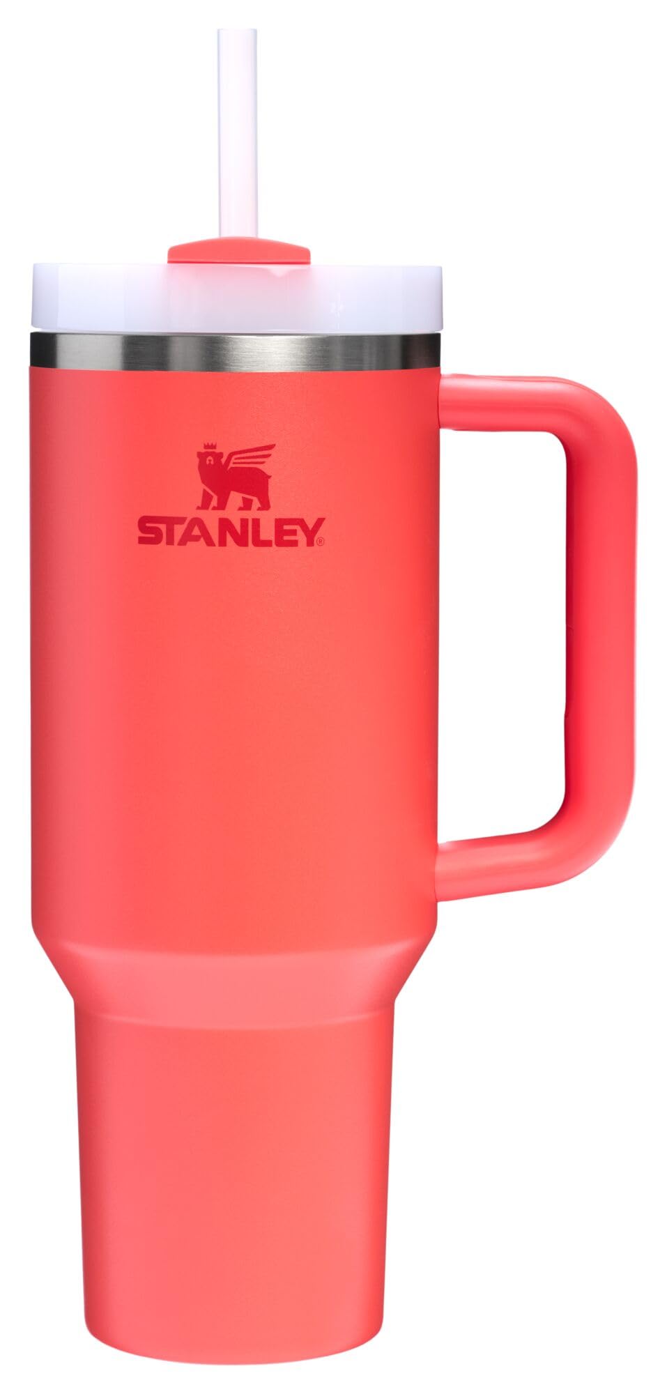 STANLEY Quencher H2.0 FlowState lid shown in three positions for spill control